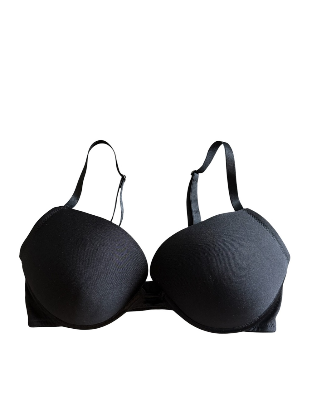 Natori 730495 Reflex Push Up Bra Plunge Black 34D Seamless Memory Foam